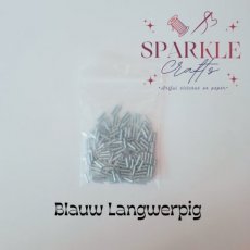 Blauwe langwerpige kralen