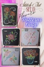 Stitch Art 13 Flowers - Patterns Only