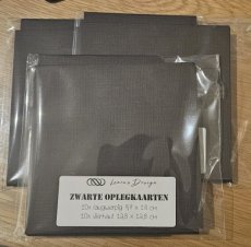 20 x Zwarte oplegkaarten